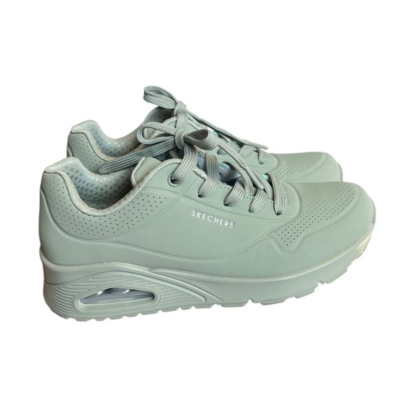 Sketchers 7 Uno Stand On Air Sage Green Air Cooled Memory Foam Sneakers - Picture 1 of 8
